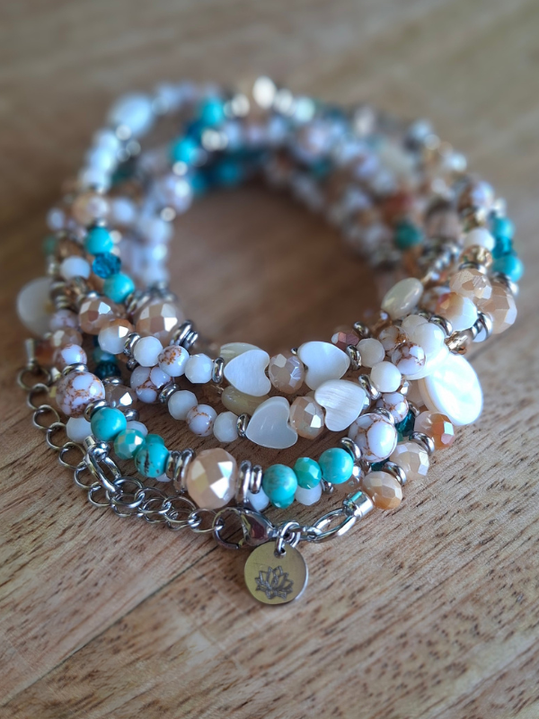 Double Strand Waist Adornment - Teal & Turquoise