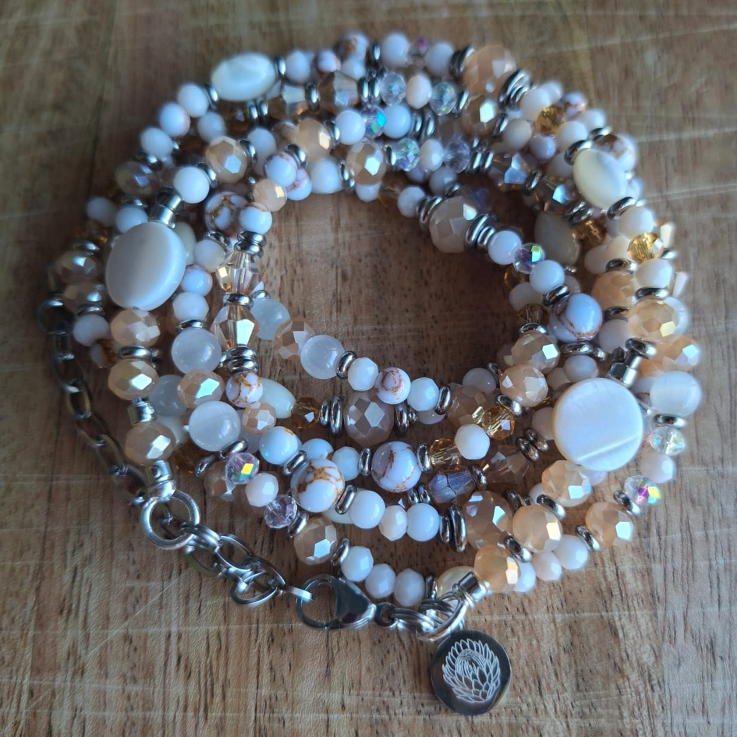 Double Strand Waist Adornment - Tangerine & Orange