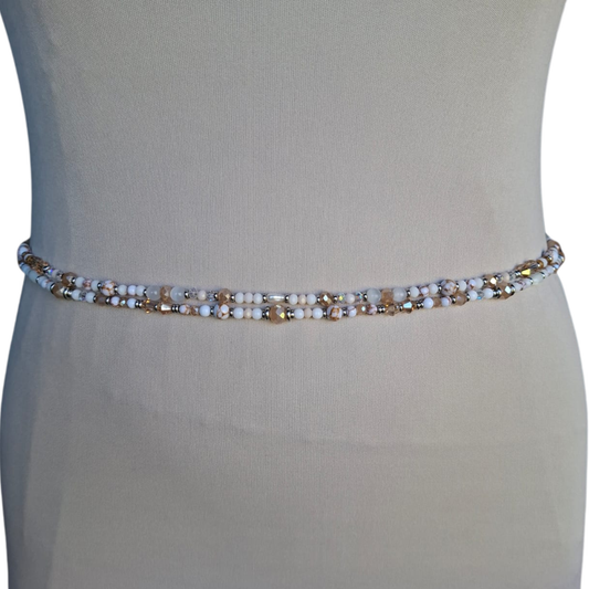 Double Strand Waist Adornment - Tangerine & Orange